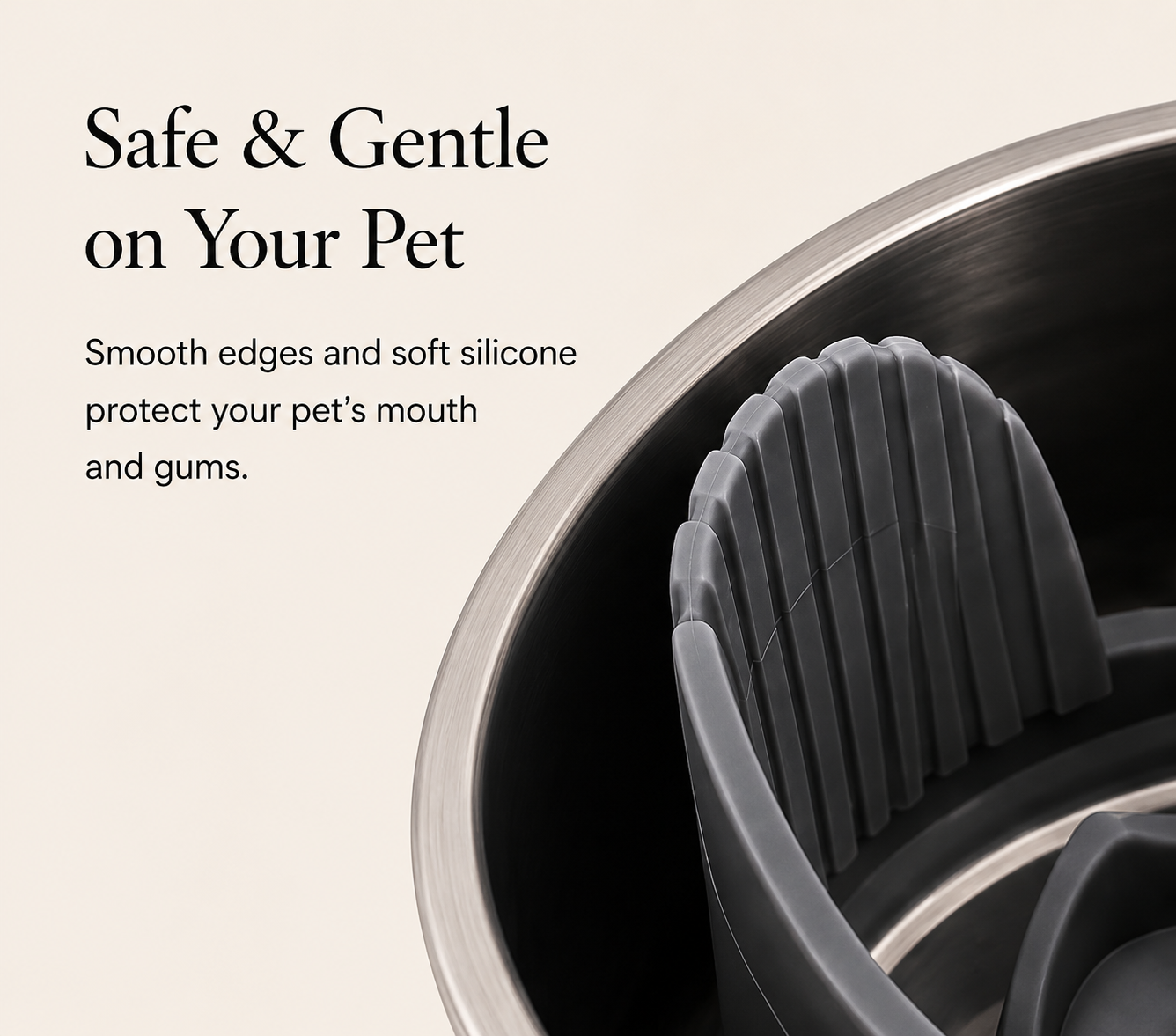 Premium Stainless Steel Slow Feeder Dog Bowl