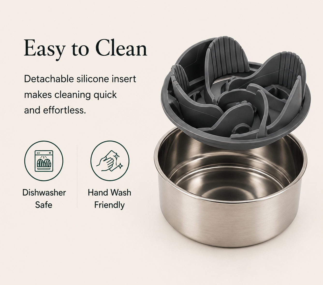 Premium Stainless Steel Slow Feeder Dog Bowl