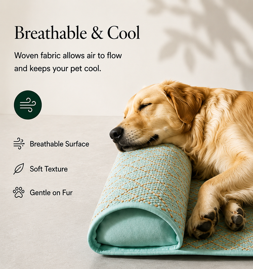 Premium Cooling Dog Mat with Head Support