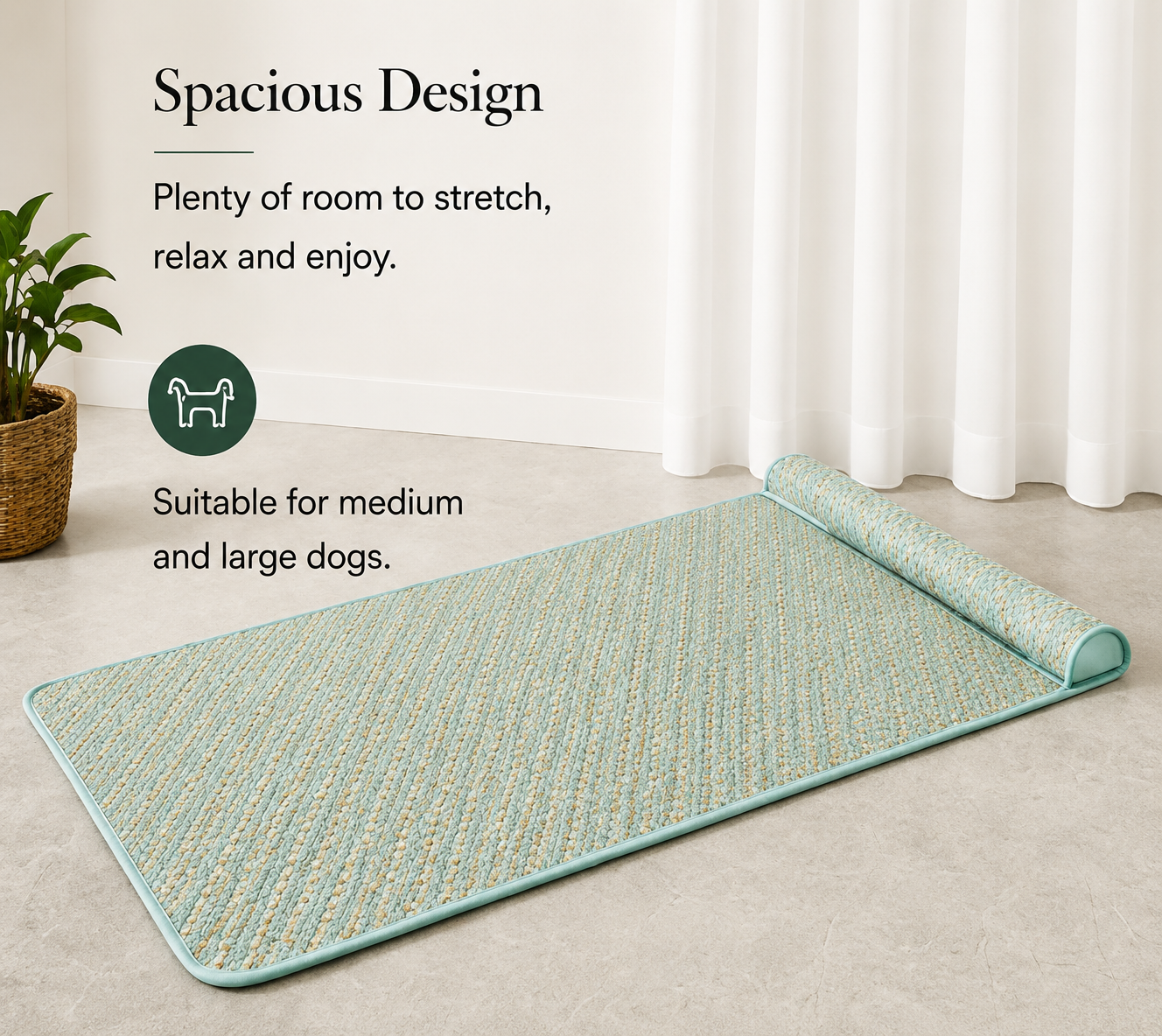 Premium Cooling Dog Mat with Head Support