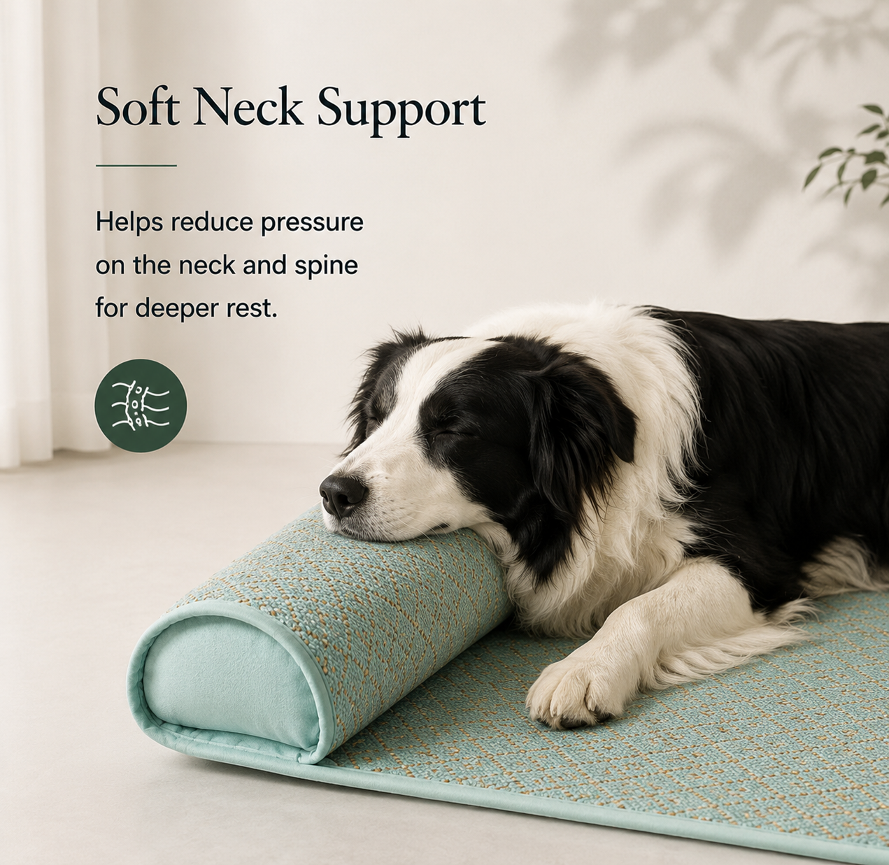 Premium Cooling Dog Mat with Head Support